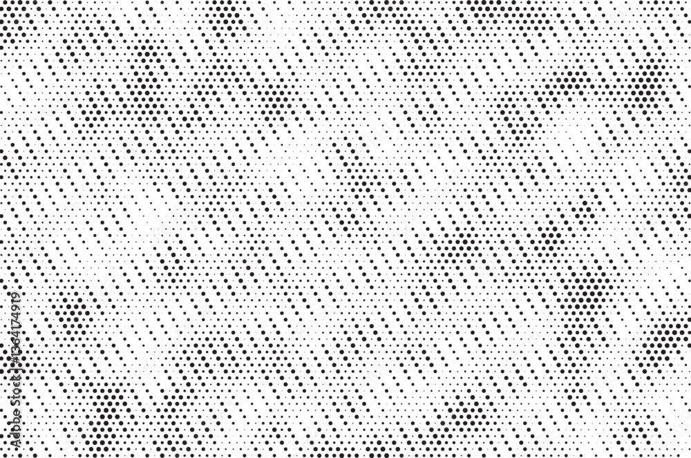 Poster Halftone background vector, abstract backdrop design with two tone pattern and copy space for edit your content. Vector illustration