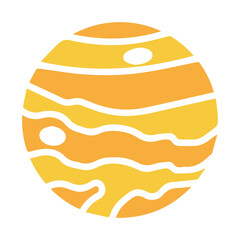 venus planet colored icon