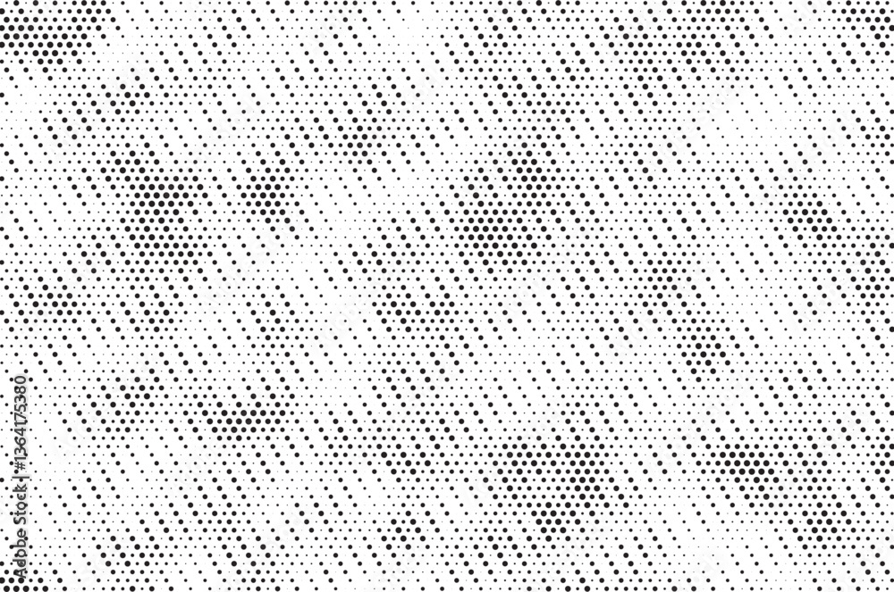 Poster Halftone background vector, abstract backdrop design with two tone pattern and copy space for edit your content. Vector illustration
