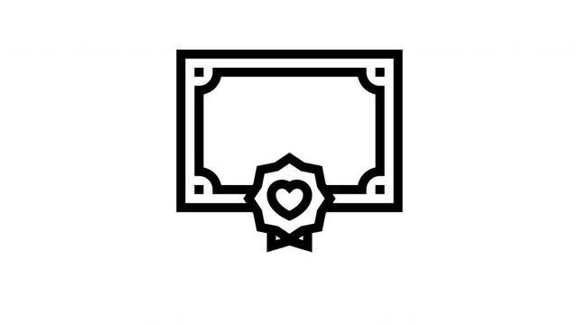 wedding certificate animated icon