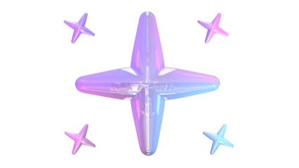 Futuristic y2k 3D icon
