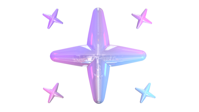 Futuristic y2k 3D icon
