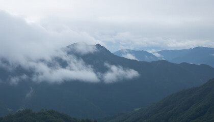 clouds over the mountains