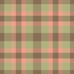 Modern Dusty Dark Taupe Seamless Tartan Textile Design
