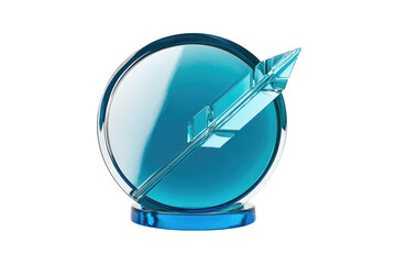 Glass Award Mockup on transparent background