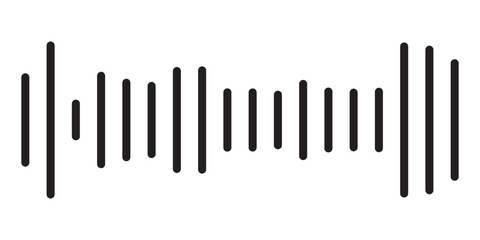 Sound wave icon black color vector file. eps 10