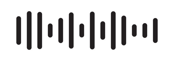 Audio technology, music sound waves vector icon design eps 10