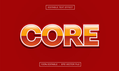 Core text effect with reds background