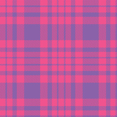 Dusty Warm Pink and Pale Deep Lavender Seamless Tartan Textile Design