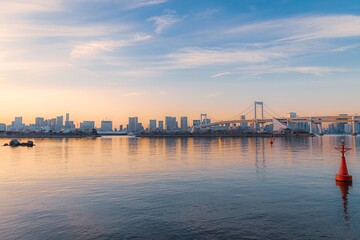 Blue Sky Over The Tokyo Bay