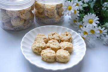 Almond Sugee Cookies are rich, buttery, with a nutty almond flavor, a popular kuih during Hari Raya