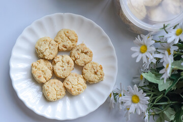Almond Sugee Cookies are rich, buttery, with a nutty almond flavor, a popular kuih during Hari Raya