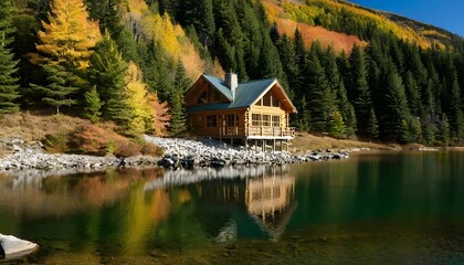 Obraz premium house on the lake