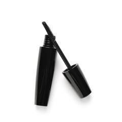 Black mascara on white background