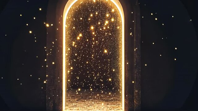 Glowing Archway to Another Realm: A Digital Art Piece