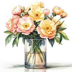 Obraz premium Vibrant floral arrangement studio setting still life artwork bright environment close-up view nature’s beauty