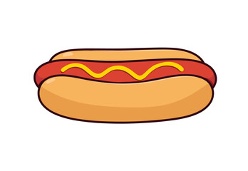 hotdog with mustard sausage