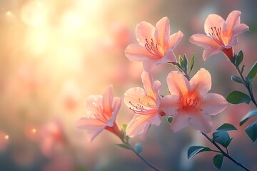 Fototapeta premium Spring Azaleas in Sunlight