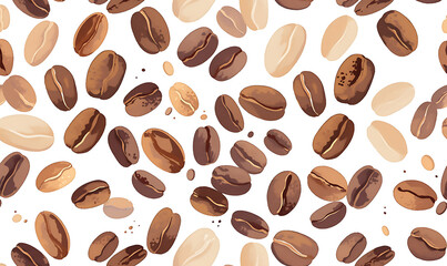 Coffee and accessories concept  illustrations for wallpaper or advertising