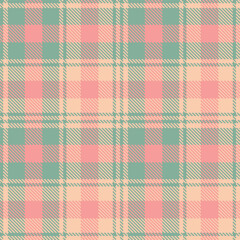 Dusty Greyish Teal Seamless Tartan with Metallic Light Peach accents Textile Design
