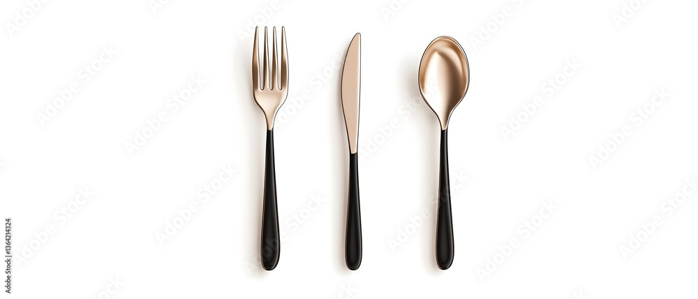 Aufkleber Stylish and Modern One Line Drawing of a Spoon and Fork with Smooth Refined Curves  The Minimalist Black and White Aesthetic Gives it a Contemporary and Professional Look Ideal for Restaurant Logos