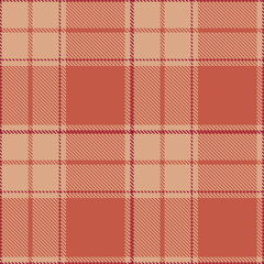 Modern Seamless Tartan in Light Pinkish Tan tones Textile Design