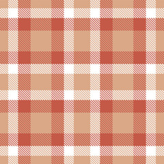 Dark Pinkish Tan Seamless Tartan with Smoky White accents Textile Design