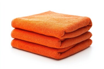 Stack of three orange towels