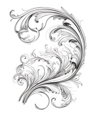 Fototapeta premium Floral flower vector Illustrations on white background
