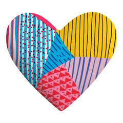 Fototapeta premium Heart Shape with Vibrant Patterns and Designs