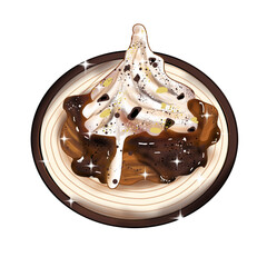 chocolate ice cream dessert food illustrations