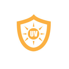 Uv protection. Sun icon symbol. Danger symbol. Uv radiation. Vector stock illustration.