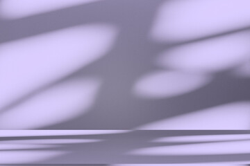 Wall interior background, studio and backdrops show products. with soft light shadow from window color blue and white. background for text insertion and presentation of product	