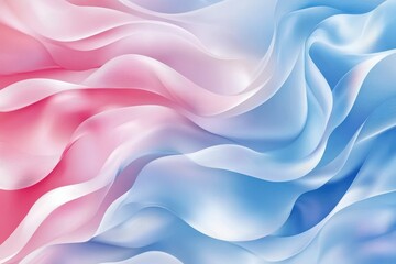 Soft Waves of Pink and Blue Flowing Abstract Background Design