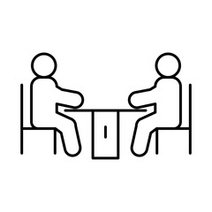 Meeting Line Icon. Funding, Economy, Investment, Payment, Banking, Money, Investor Icons. Editable Stroke Vector Illustration