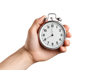 Stopwatch Hand Hold on transparent background