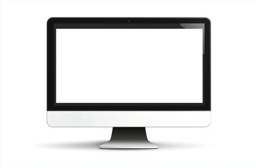 Fototapeta premium Isolated Computer Display Mockup With a Blank Screen on a Clean White Background