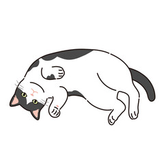 Illustration of a calico cat relaxing