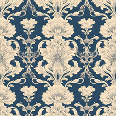 Creative 2D Doodle seamless pattern Floral or flower Illustrations