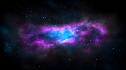 Fototapeta premium Cosmic Nebula Purple and blue interstellar cloud. Space background for science, astronomy, or fantasy art