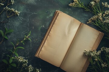 Detailed Color Image of Bookmark and Book Arrangement Flat Lay