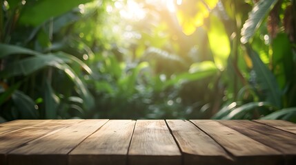 Wooden Table Tropical Jungle Setting of excellence in splendor beyond compare with grace in style
