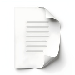 Paper Document Icon – File, Text, and Office Sheet Symbol