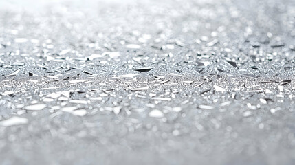 Closeup Water Droplets On A Surface