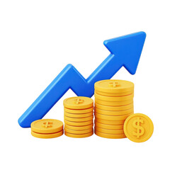 Financial Growth Money Investment and Wealth Profit Concept, Generative AI