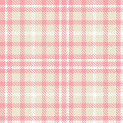 Metallic Soft Pink and Rich Light Grey Seamless Tartan Textile Design