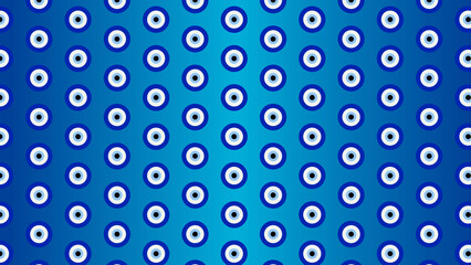 Seamless nazar battu  protection pattern  blue