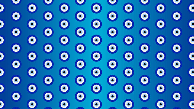 Seamless nazar battu  protection pattern  blue