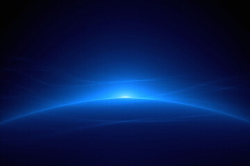 Fototapeta premium long exposure shot of a blue light streaks in the dark1