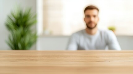 Fototapeta premium Recruitment Candidate confidently answering interview questions across from recruiters.